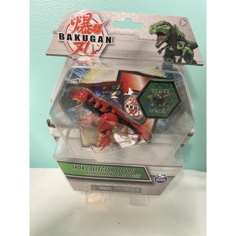 Bakugan Trox Red Collector Figure with 2 Trading Cards & 1 Coin